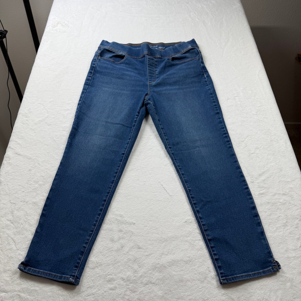 Gloria Vanderbilt Pull On Jeans Womens‎ 12 Blue Good Slimming Effect High Rise